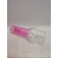 AVİZE LAMBA CAMI. ŞEFFAF - PEMBE RENKLİ. (ALT ÇAP:7.00cm-h:25.00cm.