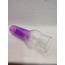 AVİZE LAMBA CAMI. ŞEFFAF - LİLA RENKLİ. (ALT ÇAP:7.00cm-h:25.00cm)