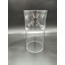 SİLİNDİR AVİZE CAMI. ŞEFFAF, YANLARINDAN ÜÇ DELİKLİ. (Çap: 12.00cm- h: 25.00cm)