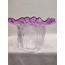 KIVIRCIK AVİZE CAMI. LİLA-ŞEFFAF RENKLİ. (ALT ÇAP: 10.cm).h:15,50cm.)