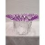 KIVIRCIK AVİZE CAMI. LİLA-ŞEFFAF RENKLİ. (ALT ÇAP: 10.cm).h:15,50cm.)