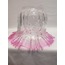 KIVIRCIK MASA LAMBASI CAMI. PEMBE- ŞEFFAF RENKTE.alt çapı:10,00cm-h:15,50cm.