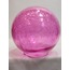 GLOB AVİZE CAMI.PEMBE Renkli,çatlatılmış desenli.(Çapı:15.00 cm-Yuvası:7.00 cm).