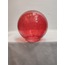 GLOB AVİZE CAMI. KIRMIZI RENKLİ, ÇATLATILMIŞ DESENLİ (ÇAP: 15.00cm- DUY YUVASI: 7.00cm)
