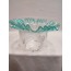 KIVIRCIK LAMBADER CAMI. TURKUAZ-ŞEFFAF RENKTE.alt çapı:10,00cm-h:15,50cm.
