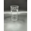 SİLİNDİR AVİZE CAMI. ŞEFFAF, YANLARINDAN ÜÇ DELİKLİ. (Çap: 12.00cm- h: 25.00cm)