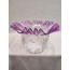 KIVIRCIK AVİZE CAMI. LİLA-ŞEFFAF RENKLİ. (ALT ÇAP: 10.cm).h:15,50cm.)