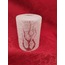 AVİZE CAMI. SİLİNDİR, MAT, ÇATLATILMIŞ, ALEV DESENLİ,Çap:10.00cm-h:14.0cm.Normal ampule.