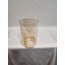 AVİZE CAMI. SİLİNDİR, BAL RENKLİ ,KENDİNDEN ÇİZGİLİ, (E.27).Çapı:10.00cm-h:15.00cm. r
