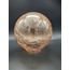 OSMANLI AVİZE CAMI. BAL,ÇATLATILMIŞ DESENLİ. GRİFLİ. (ÇAP: 20.00cm- YUVA ÇAPI: 10.00cm)