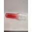 AVİZE LAMBA CAMI. ŞEFFAF - KIRMIZI RENKLİ. (ALT ÇAP:7.00cm-h:25.00cm)