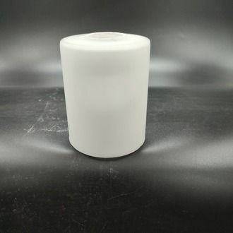 HAKİKİ OPALİN KÜÇÜK AVİZE CAMI. SİLİNDİR, BEYAZ (E.14) (Çapı:8.00 cm-h:10.50cm)