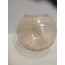 GLOB AVİZE CAMI. BAL RENKLİ, ÇATLATILMIŞ DESENLİ (ÇAP: 15.00cm- DUY YUVASI: 7.00cm)
