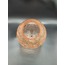 OSMANLI AVİZE CAMI. BAL,ÇATLATILMIŞ DESENLİ. GRİFLİ. (ÇAP: 20.00cm- YUVA ÇAPI: 10.00cm)