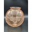 OSMANLI AVİZE CAMI. BAL,ÇATLATILMIŞ DESENLİ. GRİFLİ. (ÇAP: 20.00cm- YUVA ÇAPI: 10.00cm)