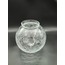 OSMANLI AVİZE CAMI. ŞEFFAF, ÇATLATILMIŞ DESENLİ ,GRİFLİ .(ÇAP: 20.00cm- YUVA ÇAPI: 10.00cm)