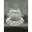 KIVIRCIK AVİZE CAMI.TAM ŞEFFAF(RENKSİZ) RENKTE. alt çapı:10,00cm-h:15,50cm
