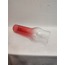 AVİZE LAMBA CAMI. ŞEFFAF - KIRMIZI RENKLİ. (ALT ÇAP:7.00cm-h:25.00cm)