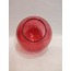 GLOB AVİZE CAMI. KIRMIZI RENKLİ, ÇATLATILMIŞ DESENLİ (ÇAP: 15.00cm- DUY YUVASI: 7.00cm)