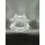 KIVIRCIK AVİZE CAMI.TAM ŞEFFAF(RENKSİZ) RENKTE. alt çapı:10,00cm-h:15,50cm