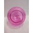 GLOB AVİZE CAMI.PEMBE Renkli,çatlatılmış desenli.(Çapı:15.00 cm-Yuvası:7.00 cm).