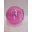 GLOB AVİZE CAMI.PEMBE Renkli,çatlatılmış desenli.(Çapı:15.00 cm-Yuvası:7.00 cm).