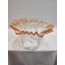 KIVIRCIK ABAJUR CAMI. BAL RENGİ-ŞEFFAF. alt çapı:10,00cm-h:15,50cm.