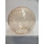 GLOB AVİZE CAMI. BAL RENKLİ, ÇATLATILMIŞ DESENLİ (ÇAP: 15.00cm- DUY YUVASI: 7.00cm)