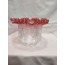 KIVIRCIK AVİZE CAMI. KIRMIZI-ŞEFFAF RENKLİ. alt çapı:10,00cm.h:15,50cm.