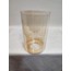 AVİZE CAMI. SİLİNDİR, BAL RENKLİ ,KENDİNDEN ÇİZGİLİ, (E.27).Çapı:10.00cm-h:15.00cm. r