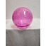 GLOB AVİZE CAMI.PEMBE Renkli,çatlatılmış desenli.(Çapı:15.00 cm-Yuvası:7.00 cm).