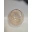 GLOB AVİZE CAMI. BAL RENKLİ, ÇATLATILMIŞ DESENLİ (ÇAP: 15.00cm- DUY YUVASI: 7.00cm)