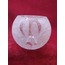 AVİZE CAMI .YUVARLAK ,MAT, ÇATLATILMIŞ, ALEV DESENLİ.(E.27).Açık ağızlı. )