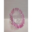 KIVIRCIK MASA LAMBASI CAMI. PEMBE- ŞEFFAF RENKTE.alt çapı:10,00cm-h:15,50cm.