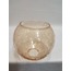 AVİZE CAMI. YUVARLAK, BAL RENKTE, ÇATLATILMIŞ DESENLİ.(E.27).Açık ağızlı. .