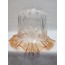 KIVIRCIK ABAJUR CAMI. BAL RENGİ-ŞEFFAF. alt çapı:10,00cm-h:15,50cm.