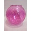 GLOB AVİZE CAMI.PEMBE Renkli,çatlatılmış desenli.(Çapı:15.00 cm-Yuvası:7.00 cm).