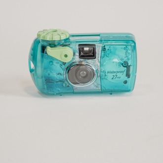 Su Geçirmez Şeffaf Film Fotoğraf Makinesi | Aqua Mavi Vintage Kamera