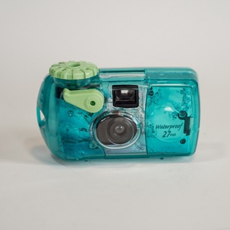 Su Geçirmez Şeffaf Film Fotoğraf Makinesi | Aqua Mavi Vintage Kamera