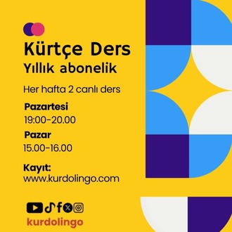 Kürtçe Haftalık Ders - Yıllık Abonelik