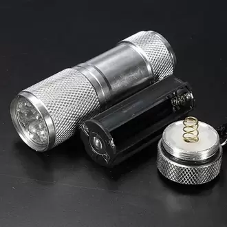 Mini El Feneri 9 LED Alüminyum Cep El Feneri, Acil Durumlar İçin Kordonlu