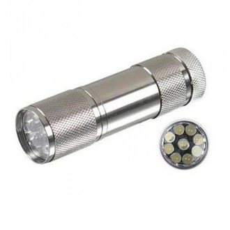 Mini El Feneri 9 LED Alüminyum Cep El Feneri, Acil Durumlar İçin Kordonlu