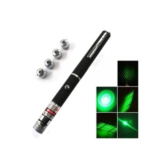Yeşil Lazer Pointer Pilli 5 Başlıklı