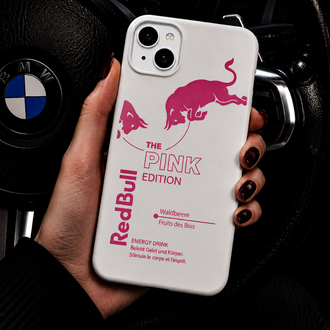IPhone | REDBULL PEMBE Özel Tasarımlı | Lansman Slikonlu Kılıf 