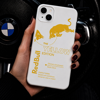 IPhone | REDBULL SARI Özel Tasarımlı | Lansman Slikonlu Kılıf 