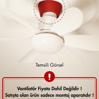 KushKafa e27 (Duy Tipi) Vantilatör Askı Aparatı - Kırmızı