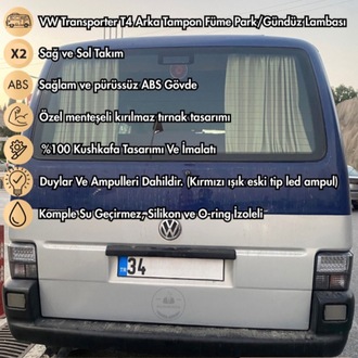 KushKafa Vw Transporter T4 FÜME Arka Tampon Sis Farı - Park / Gündüz Lambası