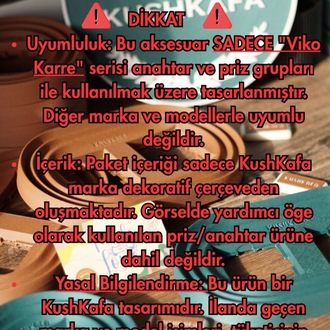 KushKafa Dekoratif Priz & Anahtar Çerçevesi – Duvar Aksesuarı - Dual Green