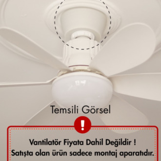 KushKafa e27 (Duy Tipi) Vantilatör Askı Aparatı - Beyaz