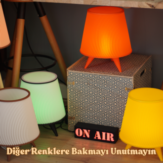 KushKafa Waves Yer Lambası Krem - Özel Tasarım Premium Dekoratif Aydınlatma